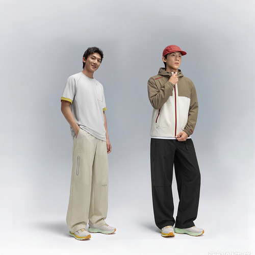 李宁LI-NING 26秋季新款男户外CF溯防泼水直筒伞兵裤长裤AYKW405