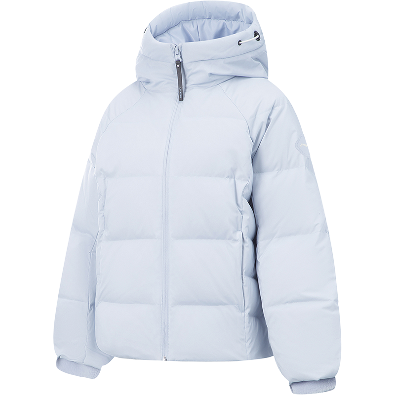 LI-NING  连帽羽绒服女防泼水冬季新款保暖鸭绒短款外套AYMV198