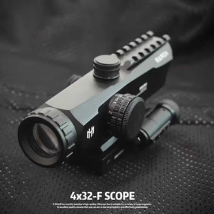 高清抗震真实四倍海螺双面导轨瞄准镜带侧翻十字准星弹弓玩具备件