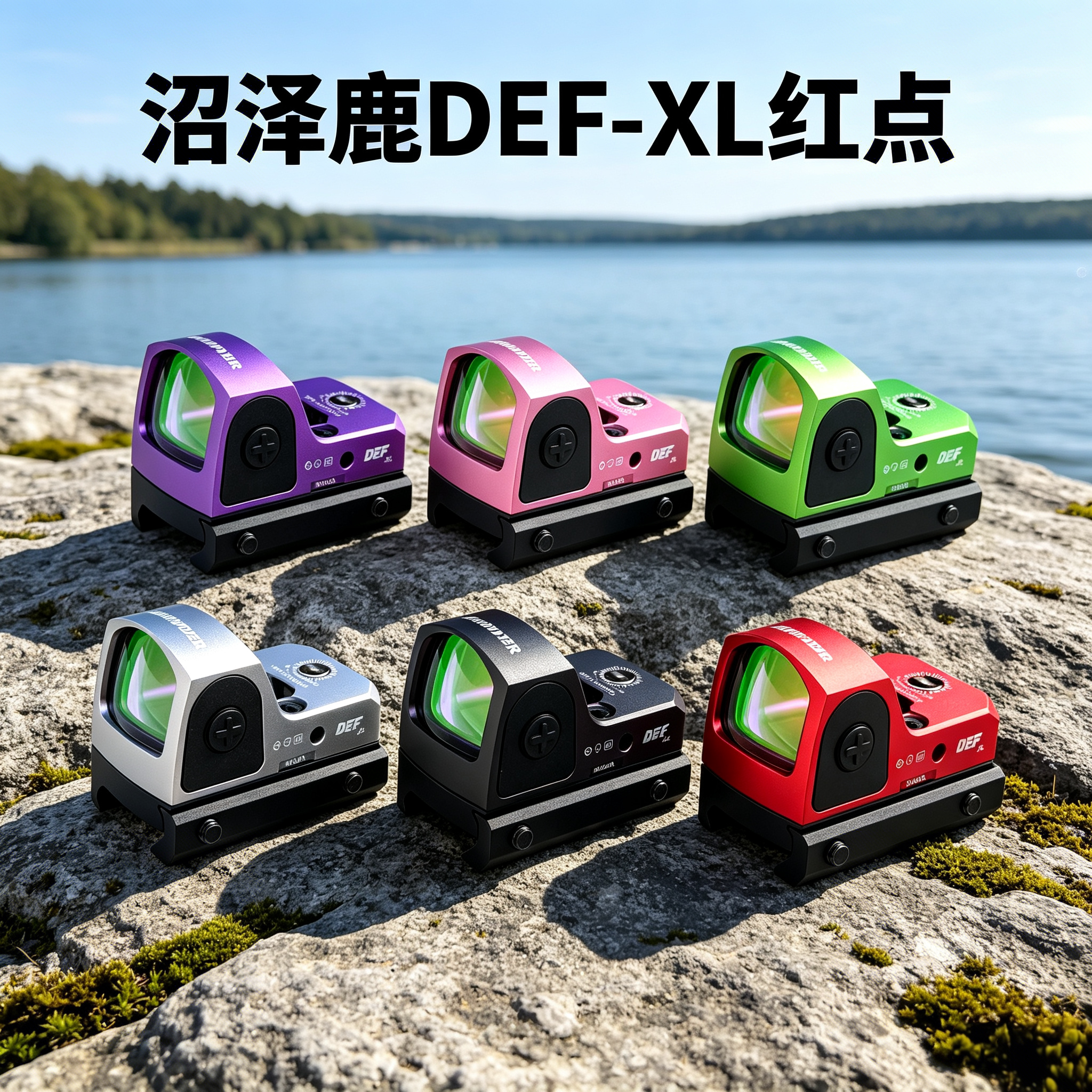 沼泽鹿DEF-XL红点准心全息瞄高透光胶合镜片高清模型摆件弹弓玩具
