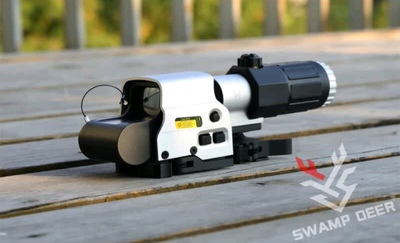 沼泽鹿金属全息红点558G33侧翻模型20MM快拆固定3倍放大模型弹弓