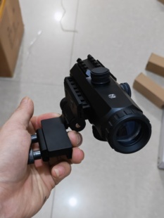 高清抗震真实四倍海螺双面导轨瞄准镜带侧翻十字准星弹弓玩具备件