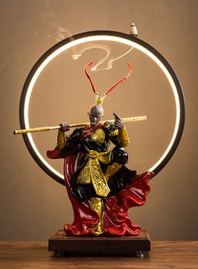 速发齐天大胜摆件斗战圣佛陶瓷客厅玄关开饰品创意乔迁装业送礼