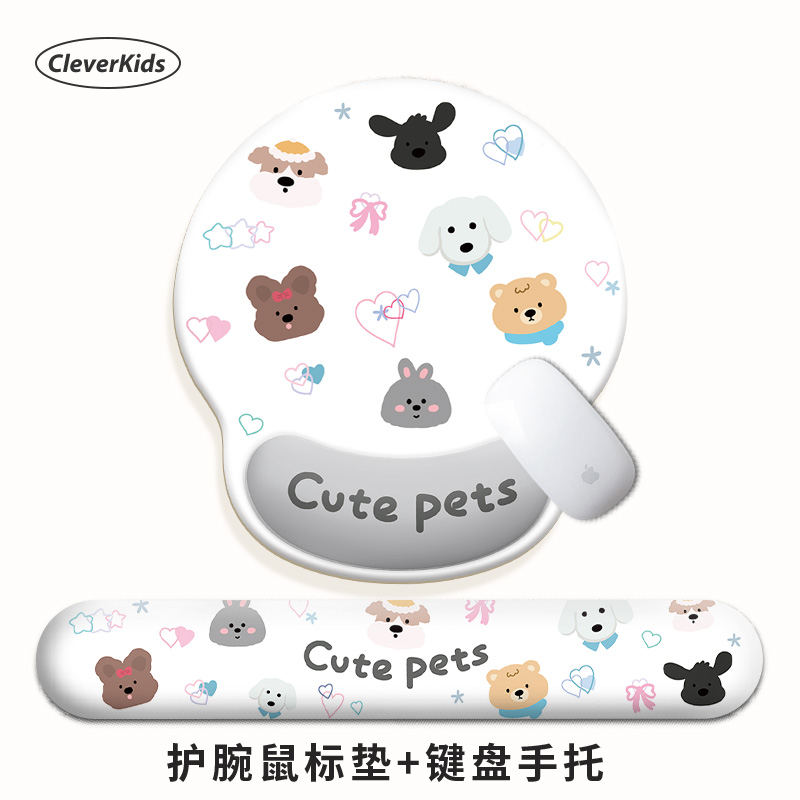 速发可爱动物护腕垫加鼠防厚办公室桌垫滑滑垫电脑手托