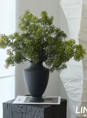 高级感蓬莱松仿真植物雾凇紫色假花仿真花摆设客厅装饰家居摆件