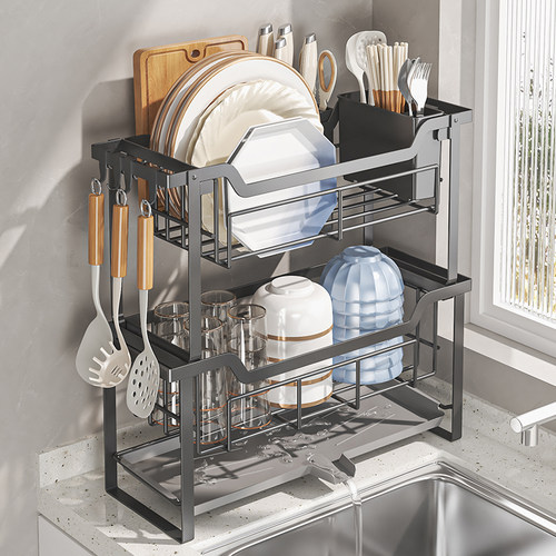 碗碟收纳架沥水架多功能置物架