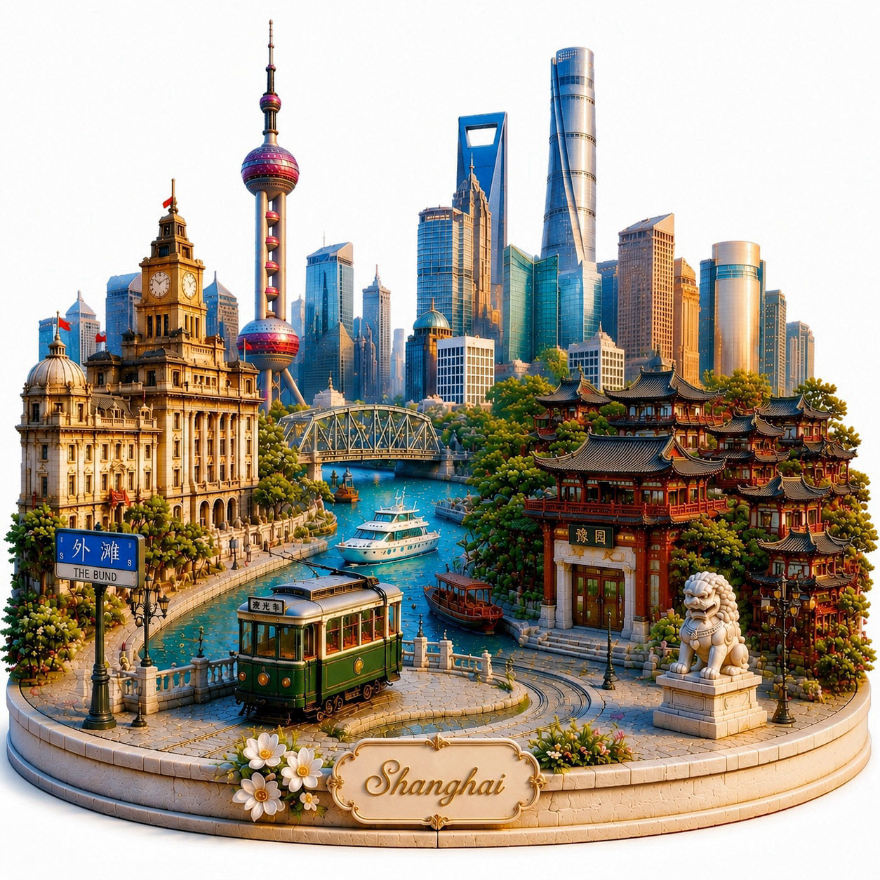 上海城市旅游纪念品冰箱贴磁吸