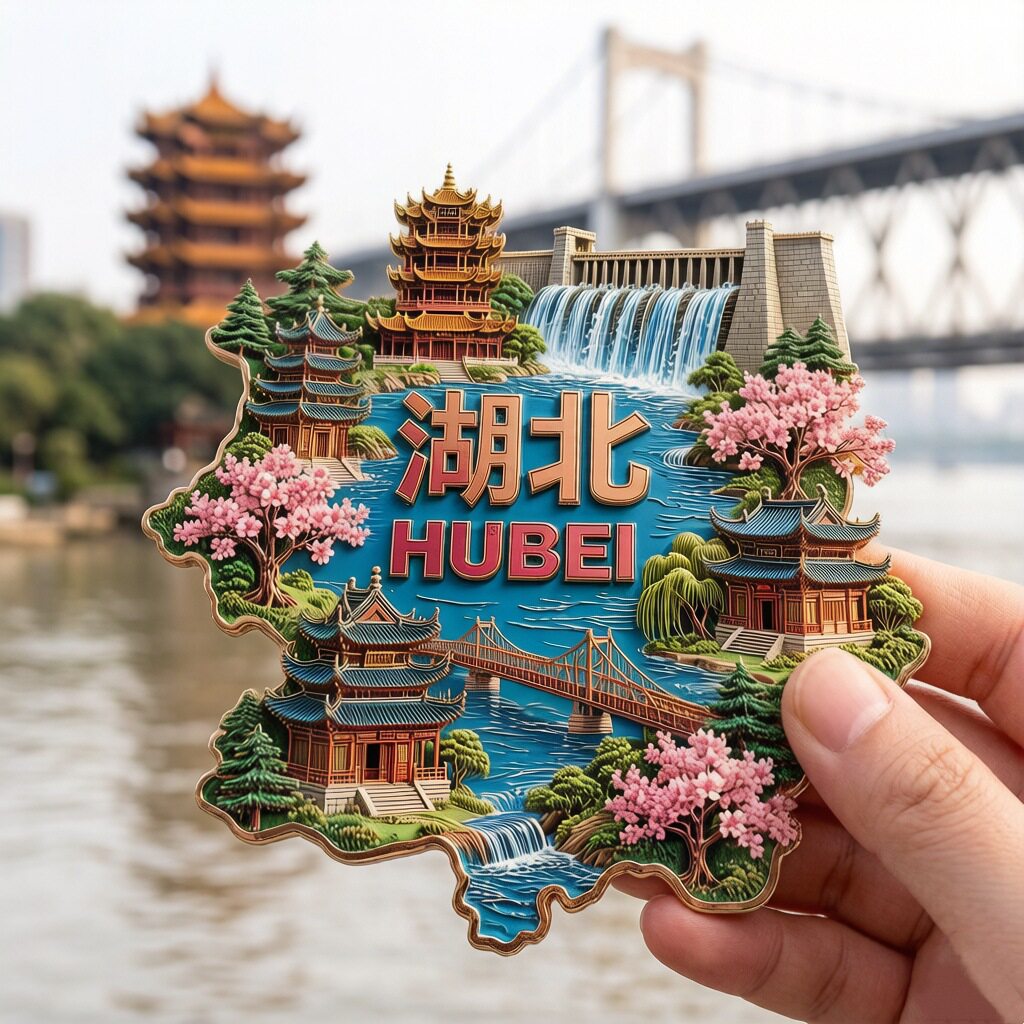 湖北城市旅游纪念品文创冰箱贴