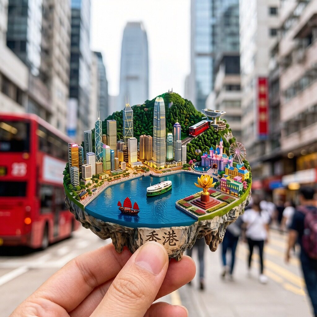 香港城市旅游纪念品冰箱贴磁吸