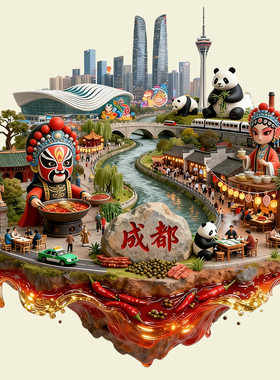 【成都】城市旅游纪念品冰箱贴磁吸2026新款创意冰箱贴磁贴文创品