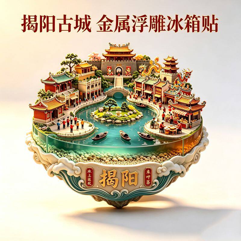 广东揭阳旅游景点纪念品冰箱贴