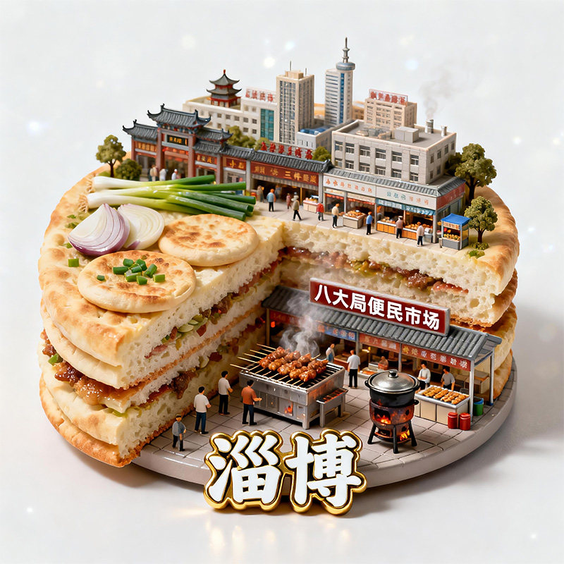 山东城市景点旅游文创纪念冰箱贴