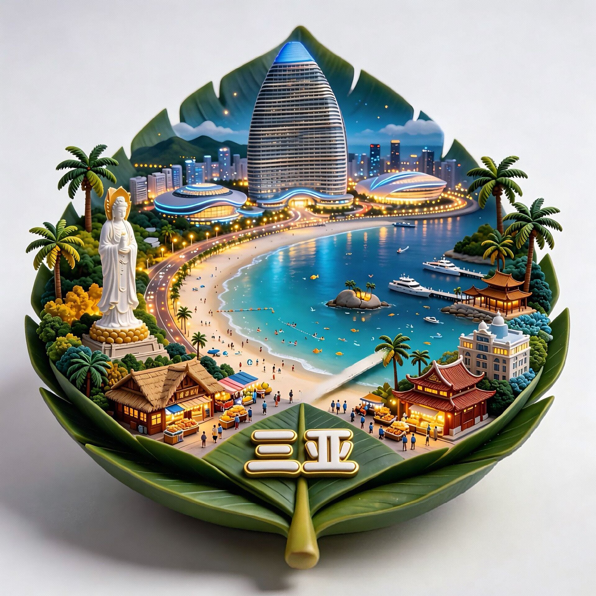 三亚城市旅游纪念品冰箱贴磁吸