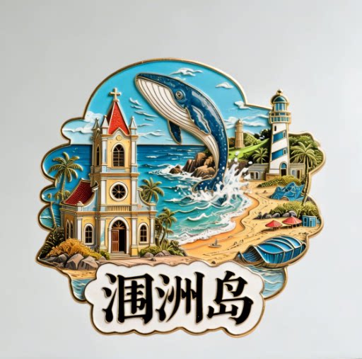 北海银滩涠洲岛纪念品冰箱贴磁吸
