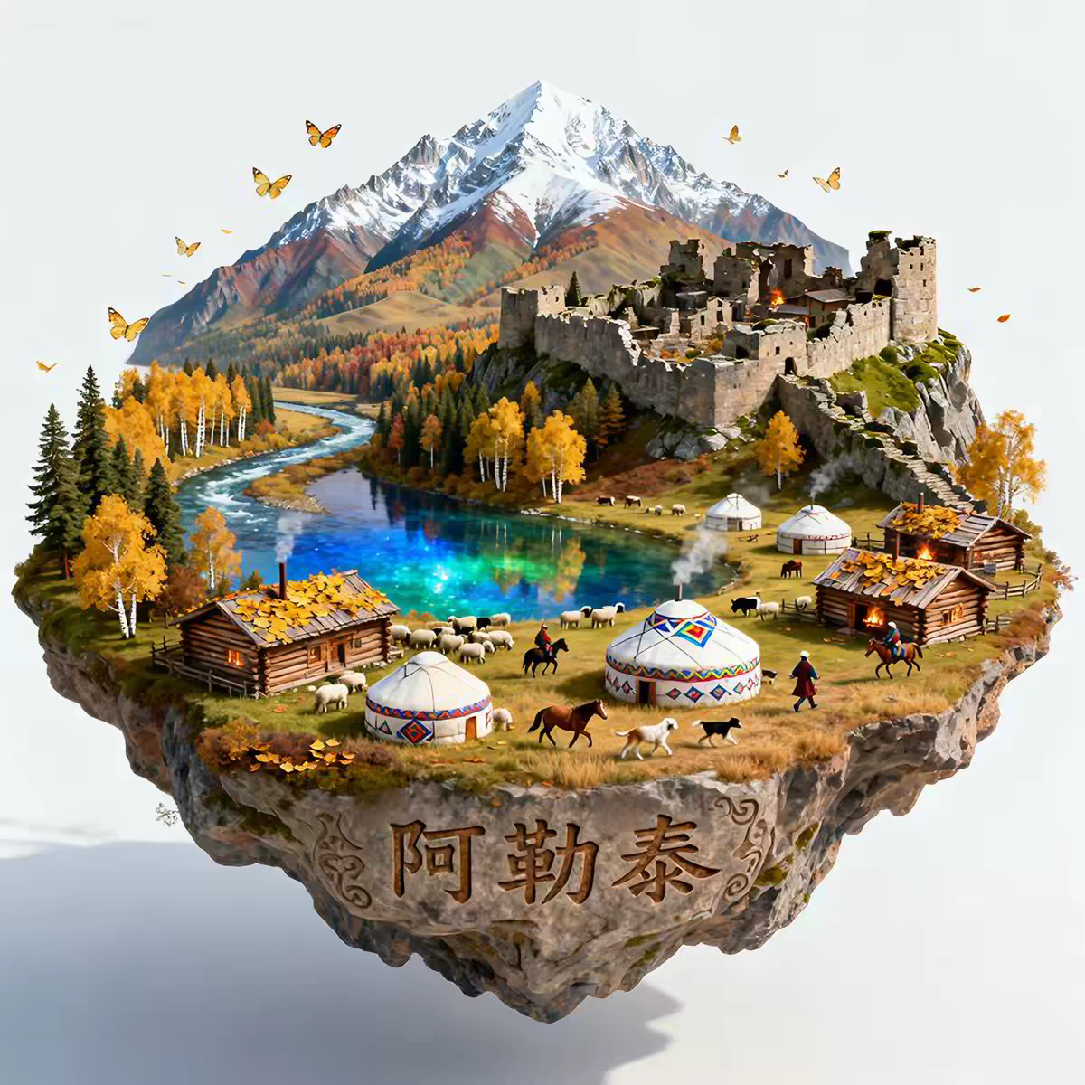【伊犁】旅游纪念品冰箱贴新疆阿勒泰那拉提唐布拉草原景点文创