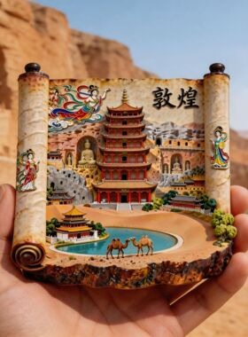敦煌旅游纪念冰箱贴磁吸景点文创