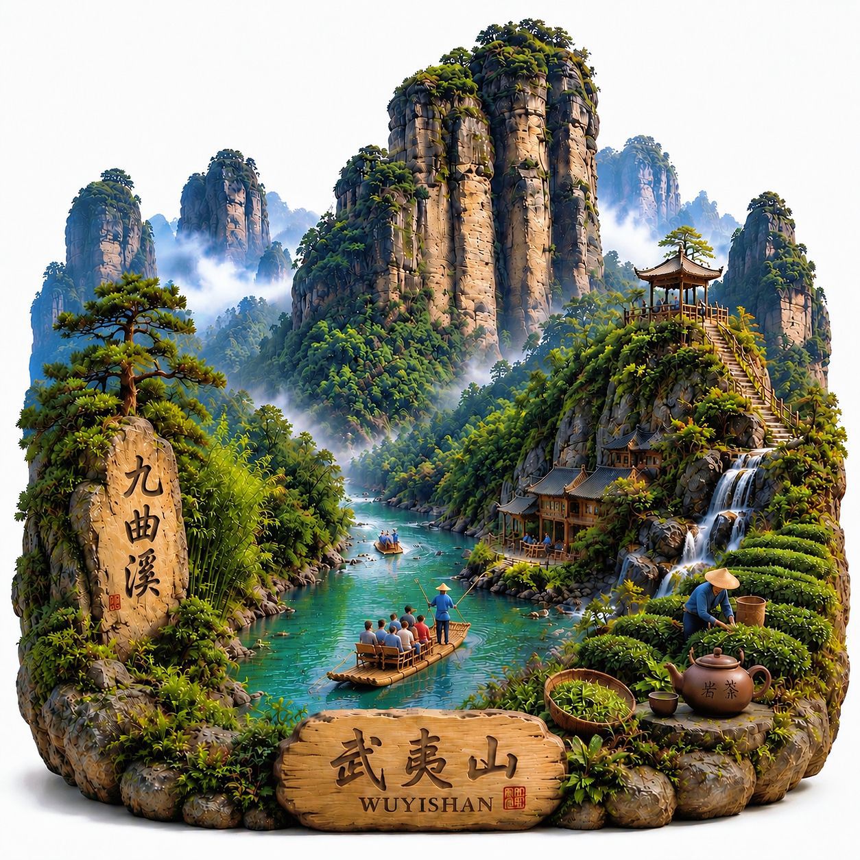 福建南平武夷山旅游纪念品冰箱贴