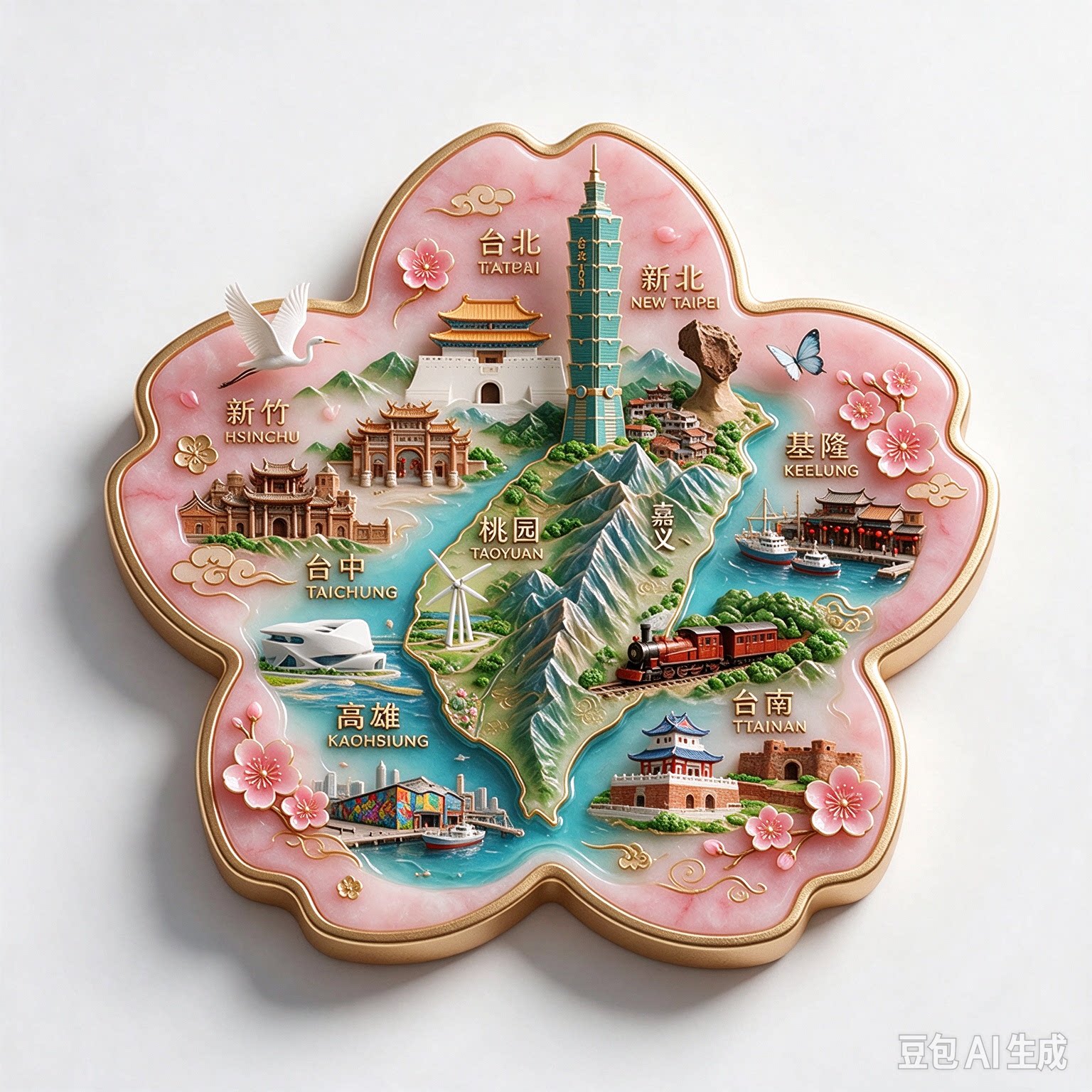 台湾城市旅游纪念礼品冰箱贴磁吸