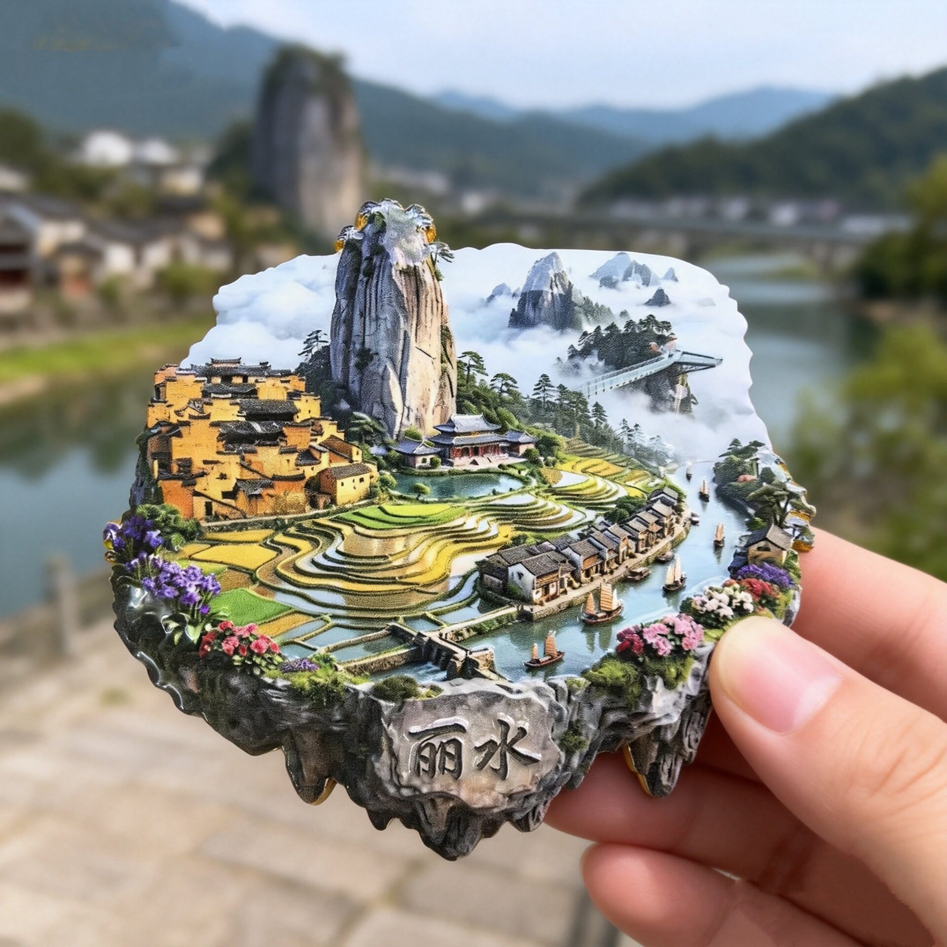 丽水城市旅游纪念品冰箱贴磁吸