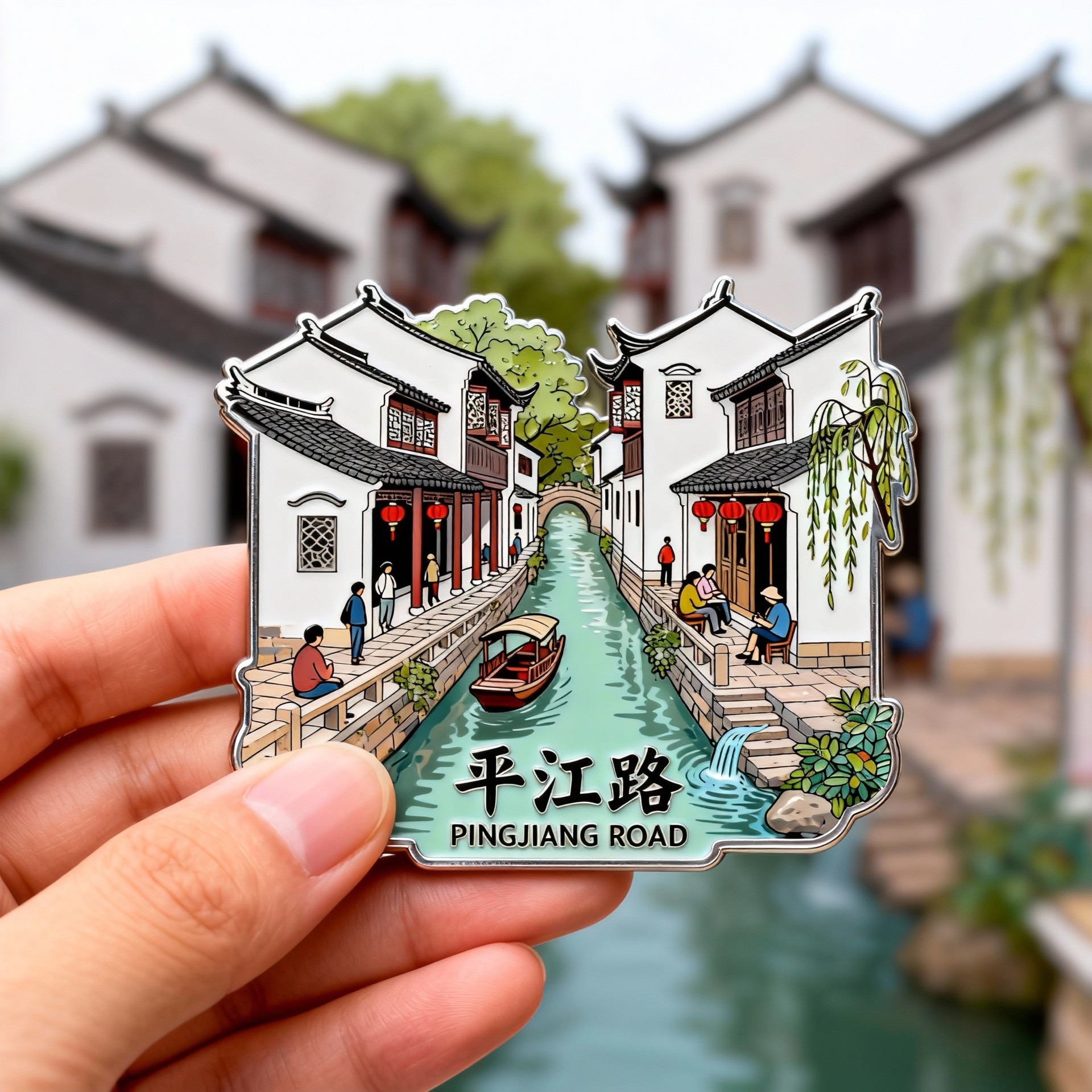 苏州平江路旅游纪念品冰箱贴磁吸