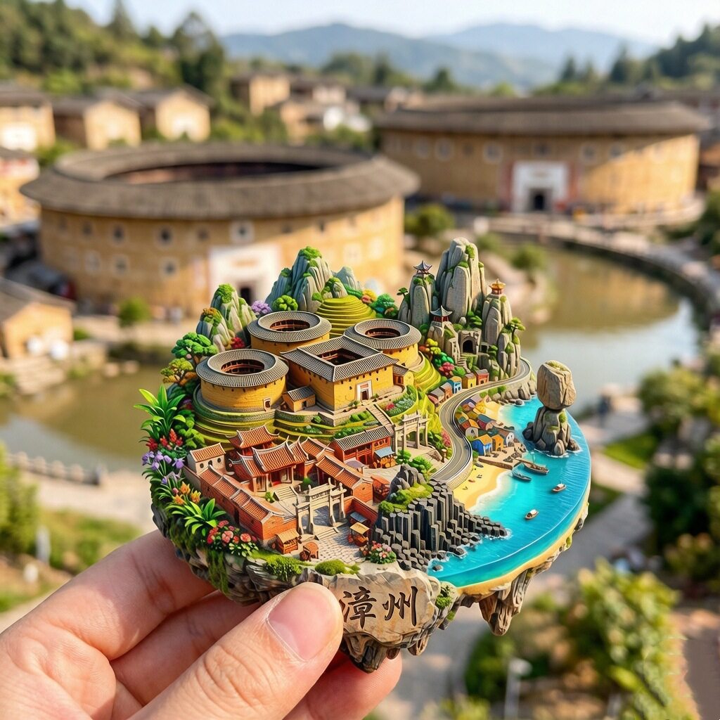 福建漳州城市旅游纪念品冰箱贴