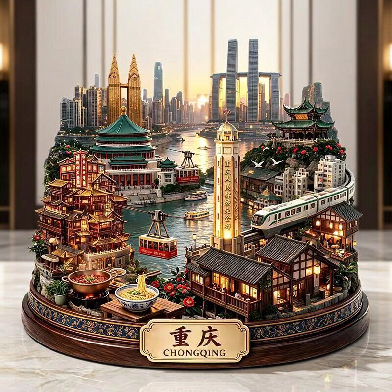 重庆城市旅游纪念品冰箱贴磁吸