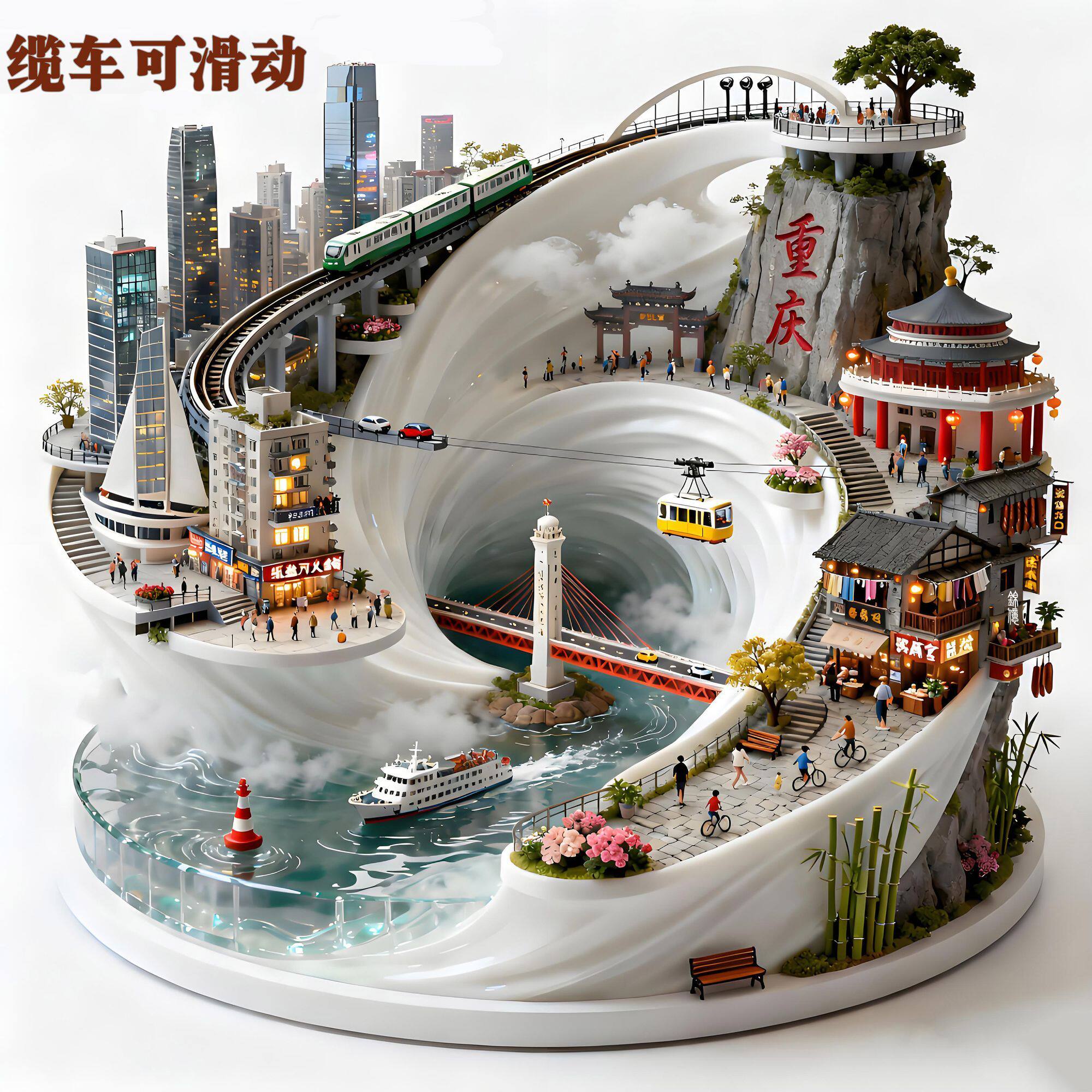重庆旅游纪念品冰箱贴文创伴手礼