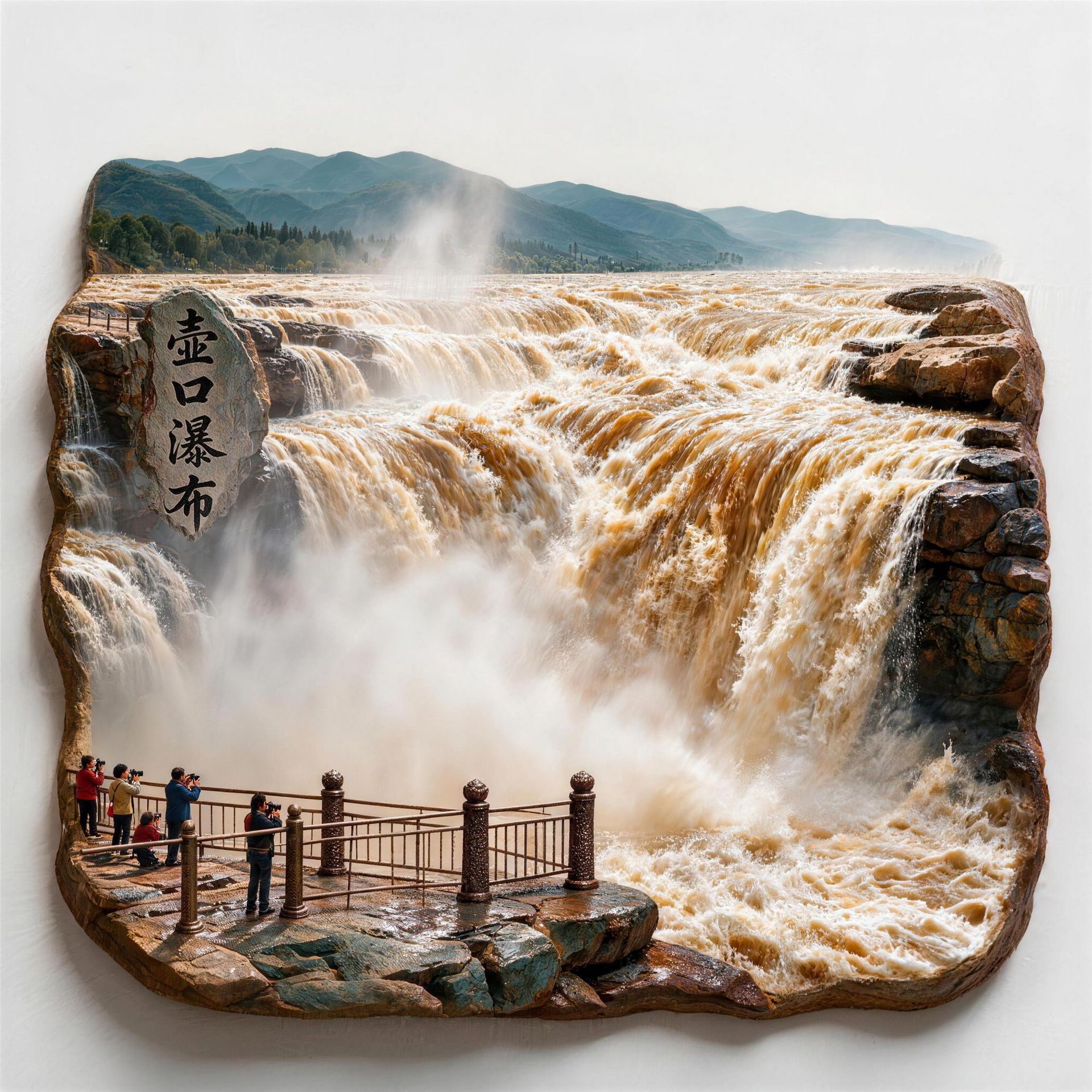 壶口瀑布旅游纪念品冰箱贴磁吸