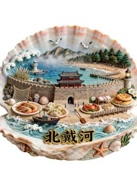 秦皇岛城市旅游景点冰箱贴磁吸