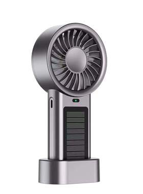 新品Mros静音随身充电式风扇太阳能手持桌面小风扇便携夏天风扇