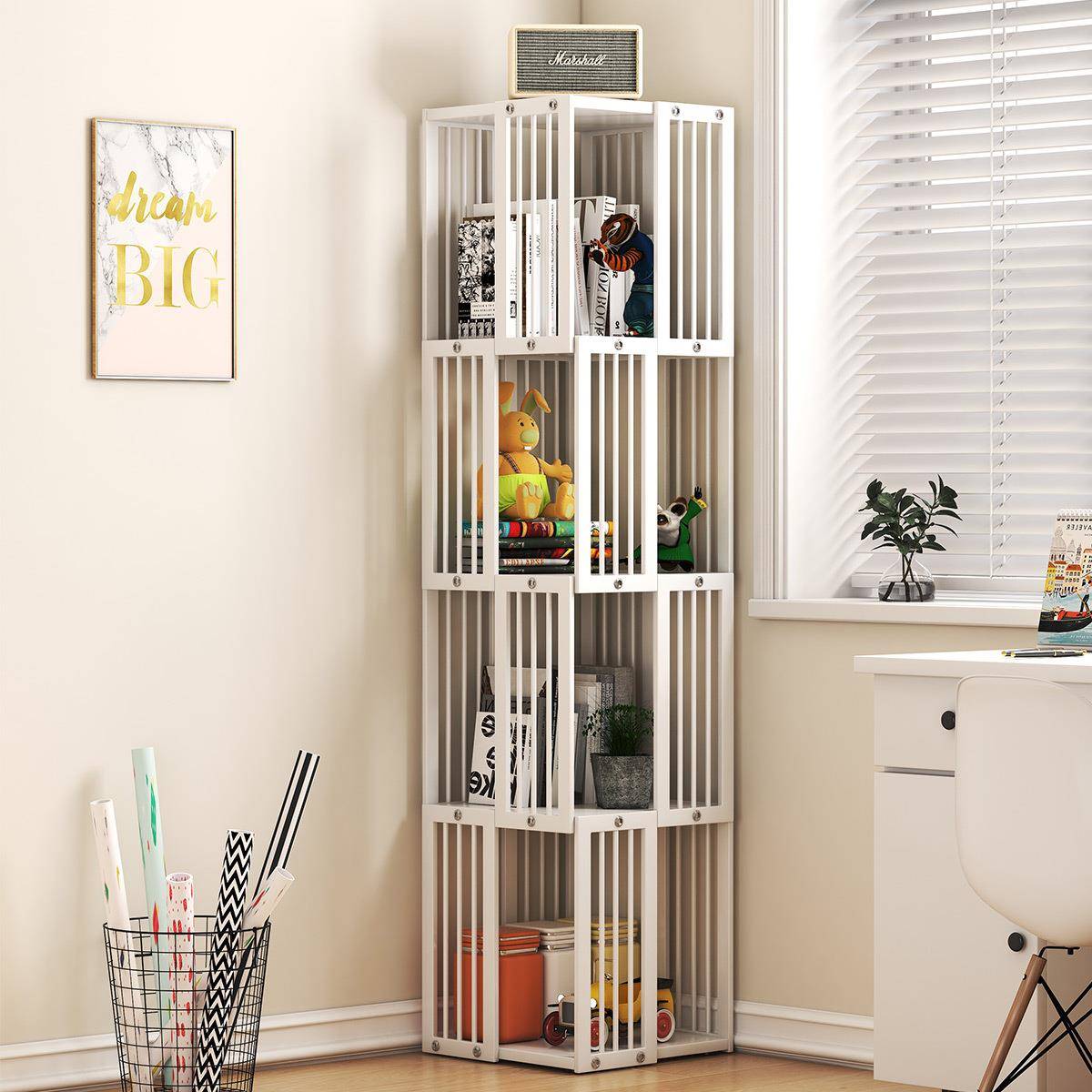 落地置物架办公室书桌收纳书柜客厅图书馆家用靠墙展示架儿童书架