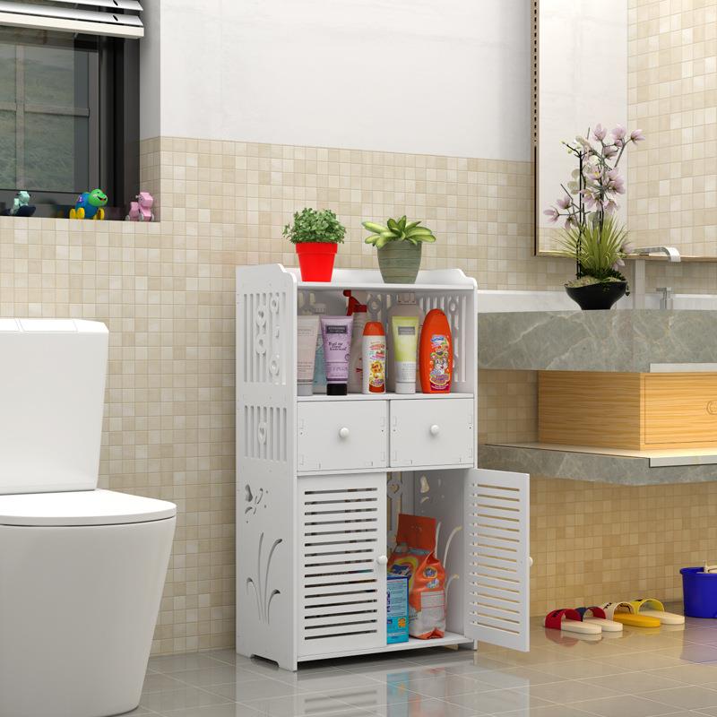 卫生间置物架落地式浴室脸盆架防水厕所储物柜洗手间多功能收纳架