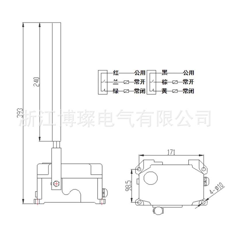 加厚铝合金高密性抗冲击高端方形跑偏开关ROS-2D-FM SKY-SP2