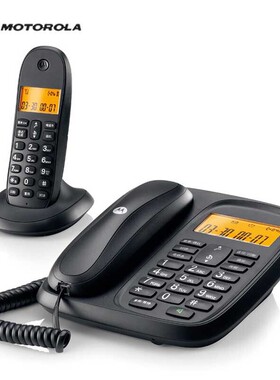 摩托罗拉cl101c 数字无绳电话机 办公子母机 家用无线座机 一拖一