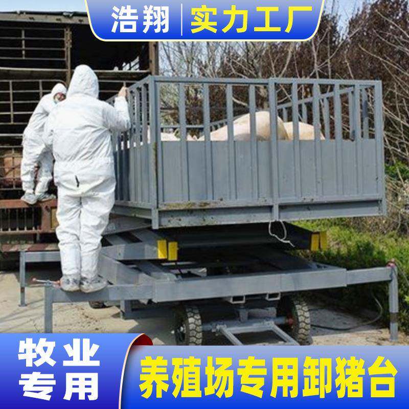移动式卸猪台 养屠装宰场猪装殖羊5定制高度吨升降平台 转运场电