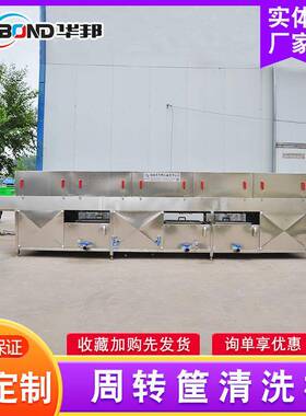 高压周转箱洗机HB-6000 肉制品全自动洗筐钢机不锈304 洗清箱洗筐
