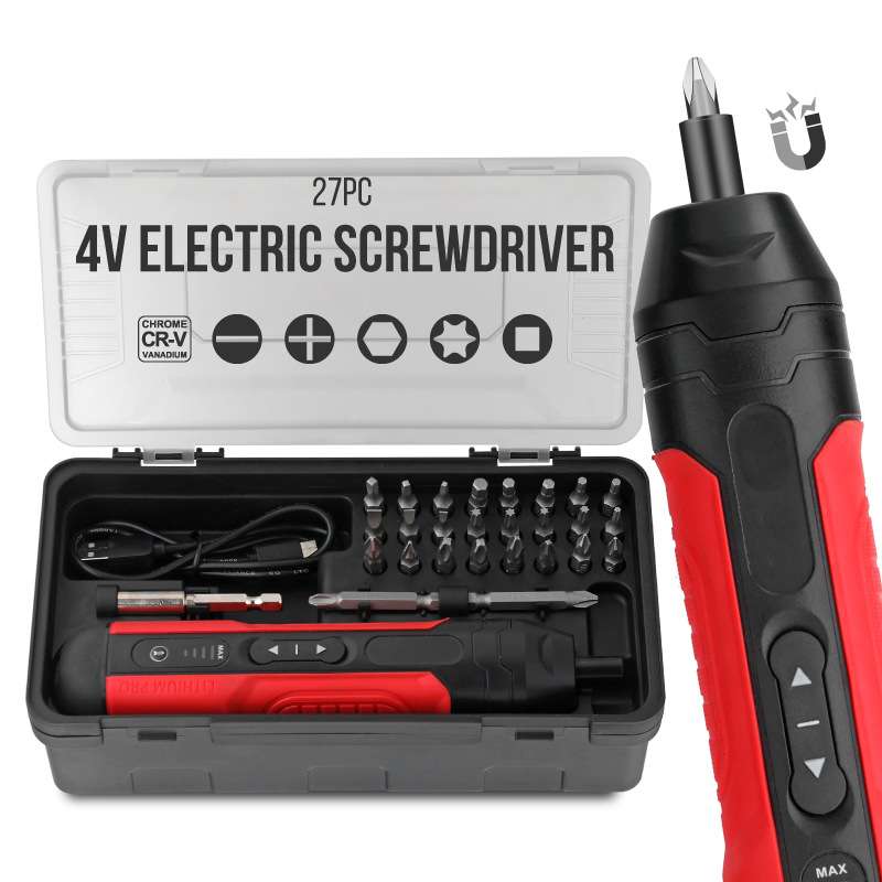 Hi-Spec 4V电动螺丝刀家用电动工具维修USB充电正反转小型螺丝刀