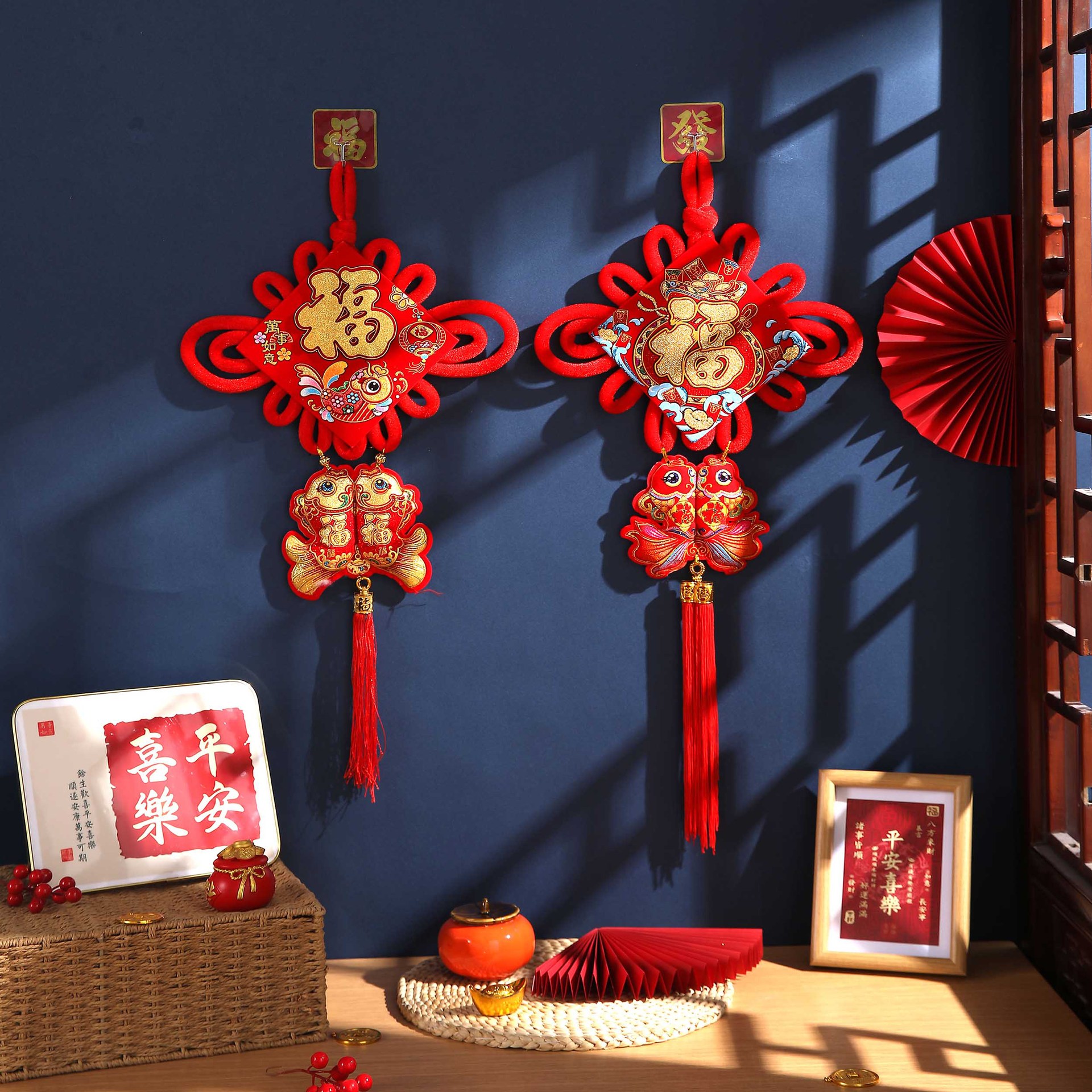 新款马年中国结挂件客厅大号玄关挂饰门上福字乔迁新居平安结装饰