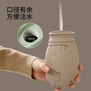 FaSoLa硅胶热水袋注水可爱卡通女敷肚暖肚子暖手袋加厚防爆暖手宝
