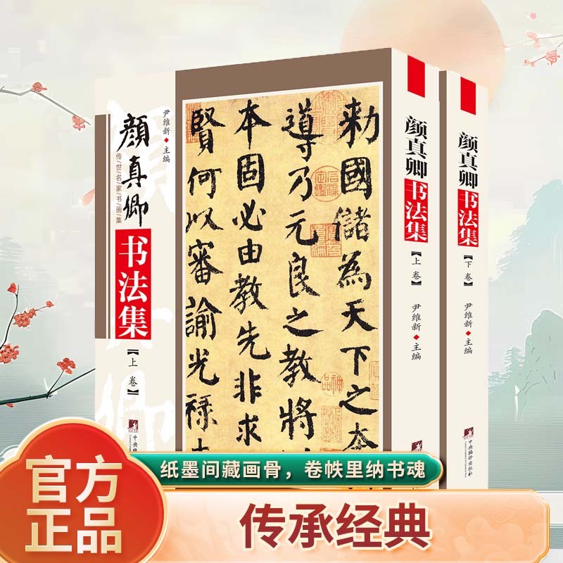 颜真卿书法集 铜版彩印上下2卷中国书法名家书法字典大全颜真卿多