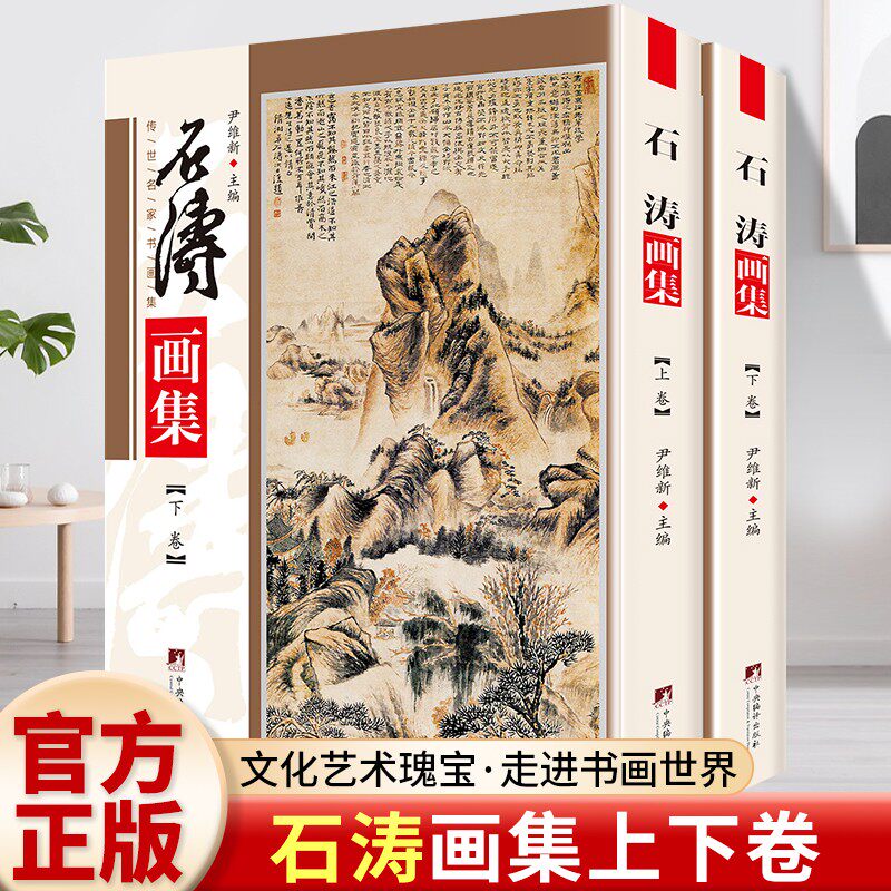 石涛画集 铜版彩印上下2卷文化艺术瑰宝走进书画世界美术技法书籍