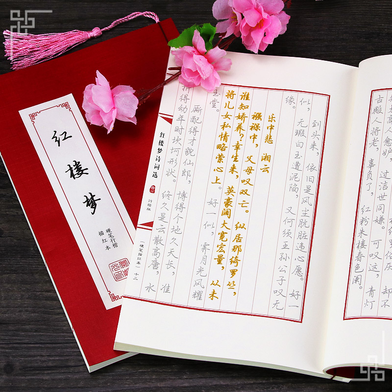 章紫光红楼梦字帖女生字体漂亮成人行楷钢笔描红本国学硬笔行书书法