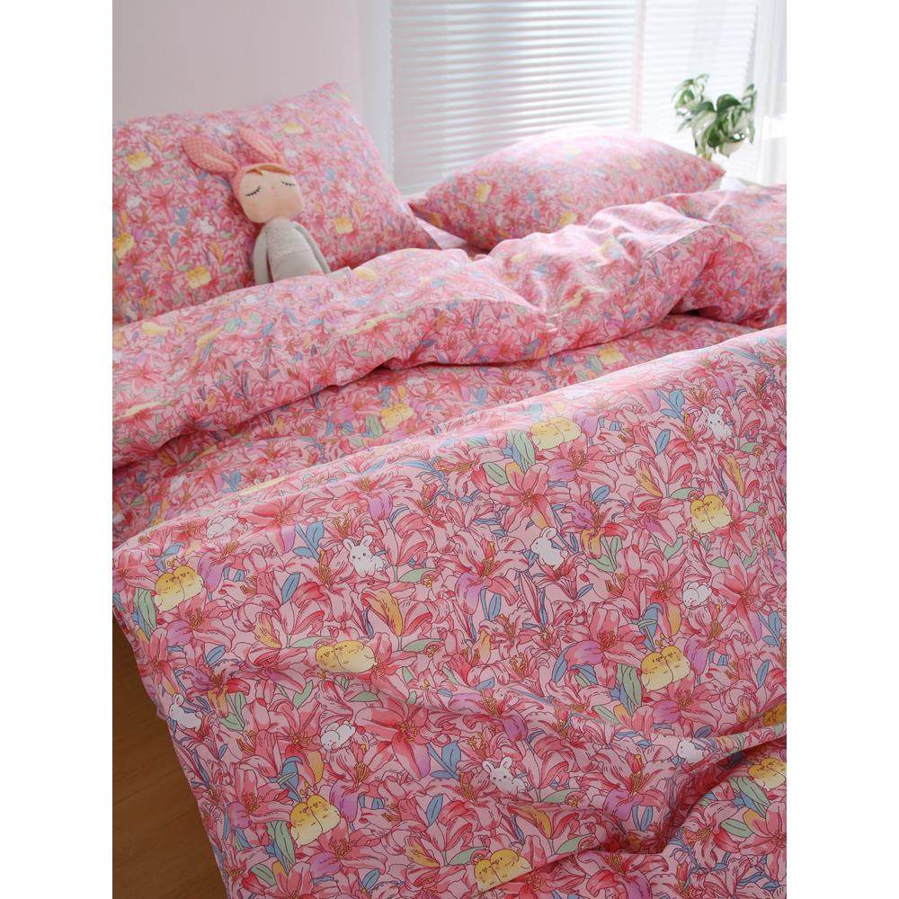 好看吖 春夏小碎花被套单件1.5x2.0x2.3全棉斜纹被罩2.2x2.4床品