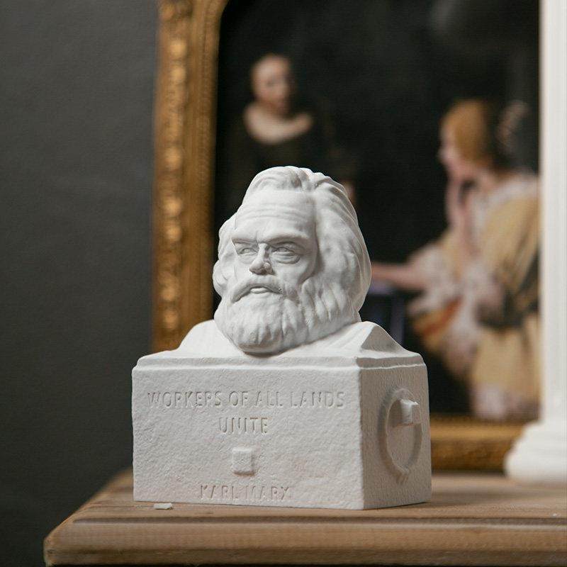 北欧人物雕塑摆件马克思石膏像艺术头像酒柜家居客厅桌面装饰品