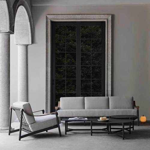 户外游艇皮户外防水布单人沙发桌椅组合民宿庭院单人桌椅组合