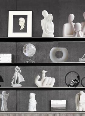 客厅现代抽象艺术酒柜摆件轻奢高档黑白系家居高级感小众软装饰品