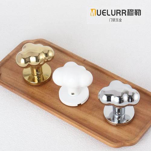 穆勒隐形门锁亮金色单面锁亮银色隐蔽背景墙把手云朵心形暗门拉手