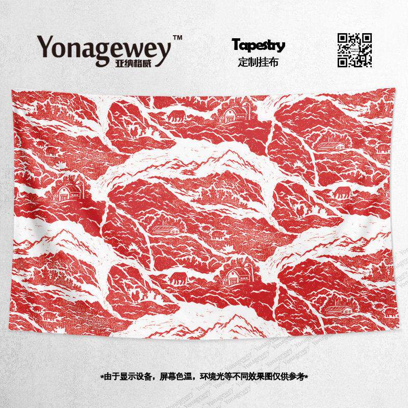 创意五花肉牛肉肉片减肥餐厅定制装饰海报背景布挂布墙布挂毯布艺