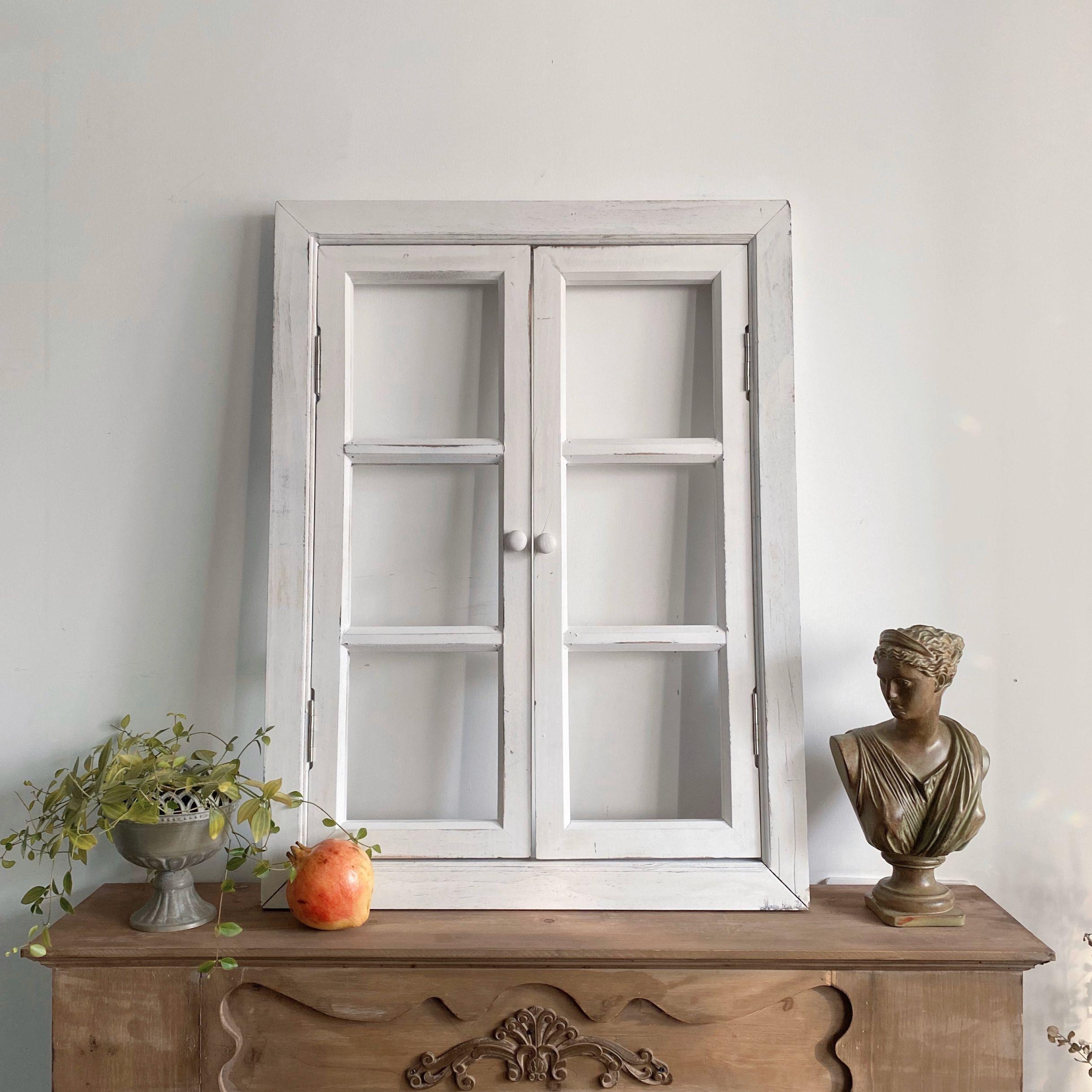 实木复古做旧窗框做旧窗户老窗户摄影道具可挂墙装镜片玻璃可定制