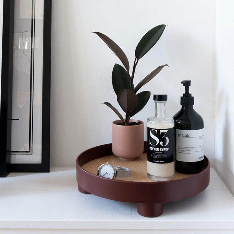 北欧丹麦风灰色圆形托盘收纳果盘样板房茶几桌面装饰盘子摆件塑料,家居饰品,装饰摆件,淘宝优惠券,粉丝福利购,淘宝优惠卷